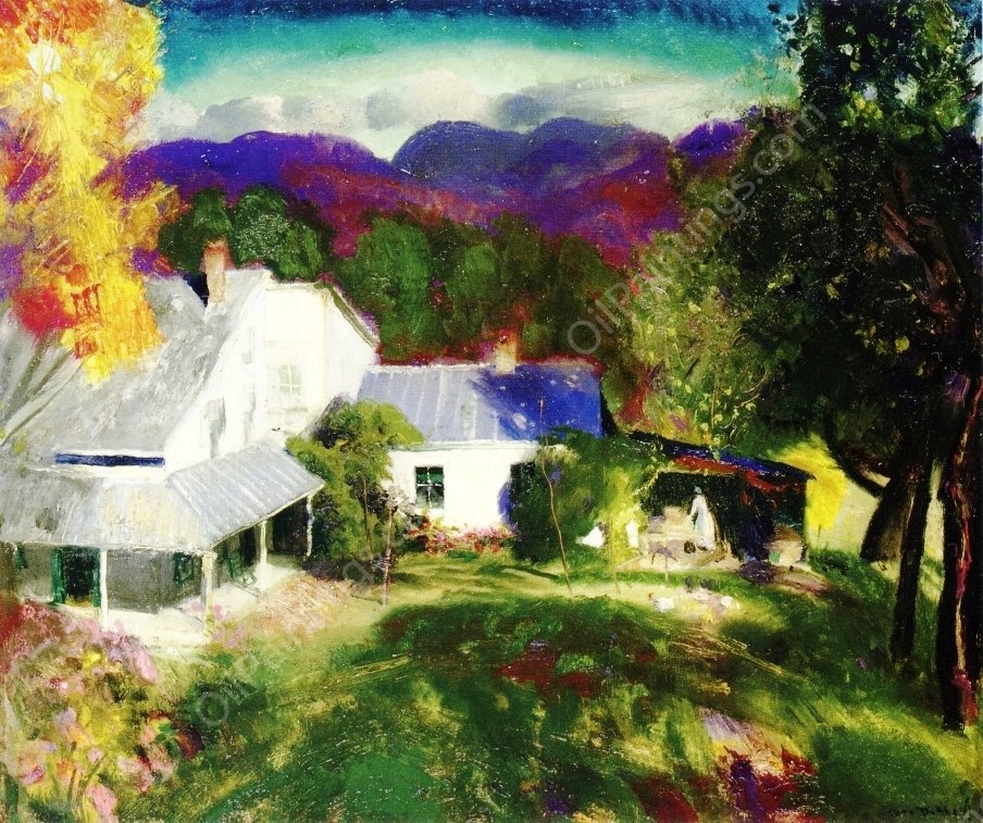 Mountain House by George Wesley Bellows - Hand-Painted Oil Painting Reproduction