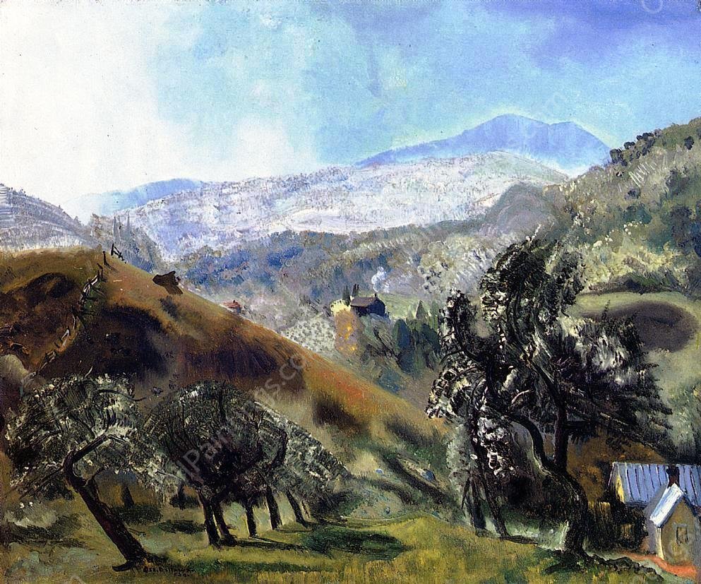Mountain Orchard by George Wesley Bellows - Hand-Painted Oil Painting Reproduction