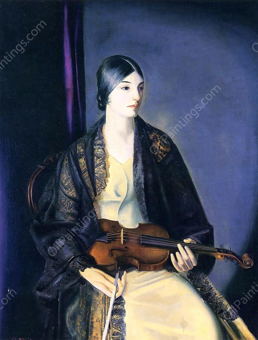 The Violinist Leila Kalman by George Wesley Bellows - Hand-Painted Oil Painting Reproduction