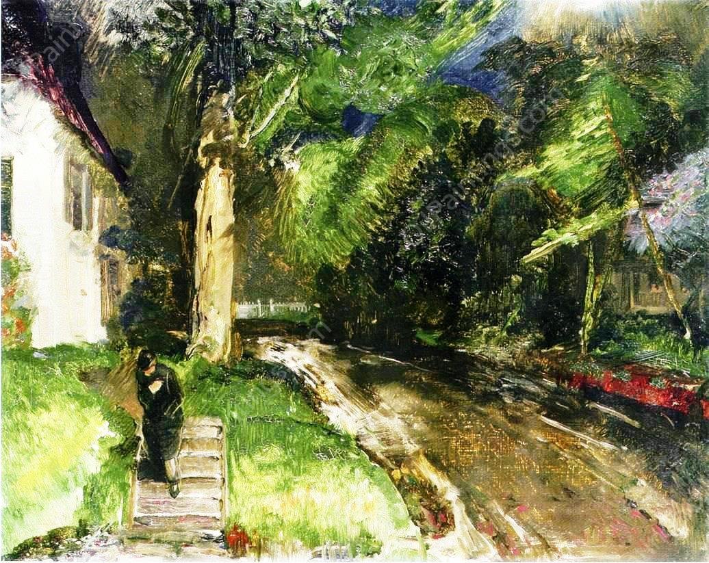 Wet Night by George Wesley Bellows - Hand-Painted Oil Painting Reproduction