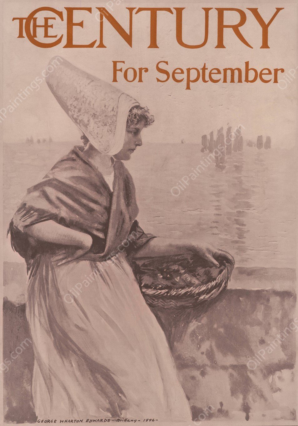 The century for September by George Wharton Edwards - Hand-Painted Oil Painting Reproduction