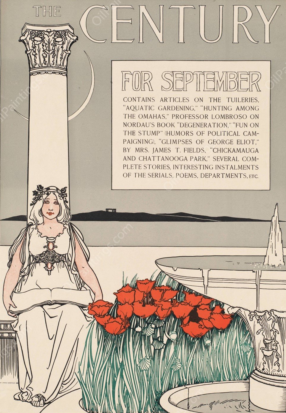 The century for September  by George Wharton Edwards - Hand-Painted Oil Painting Reproduction