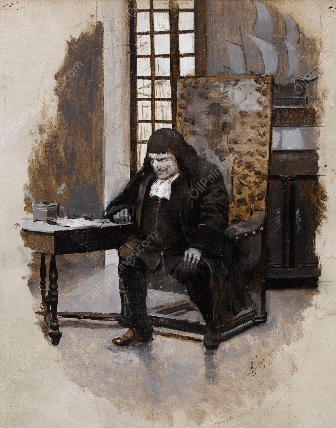 Barkilphedro  by Georges Antoine Rochegrosse - Hand-Painted Oil Painting Reproduction