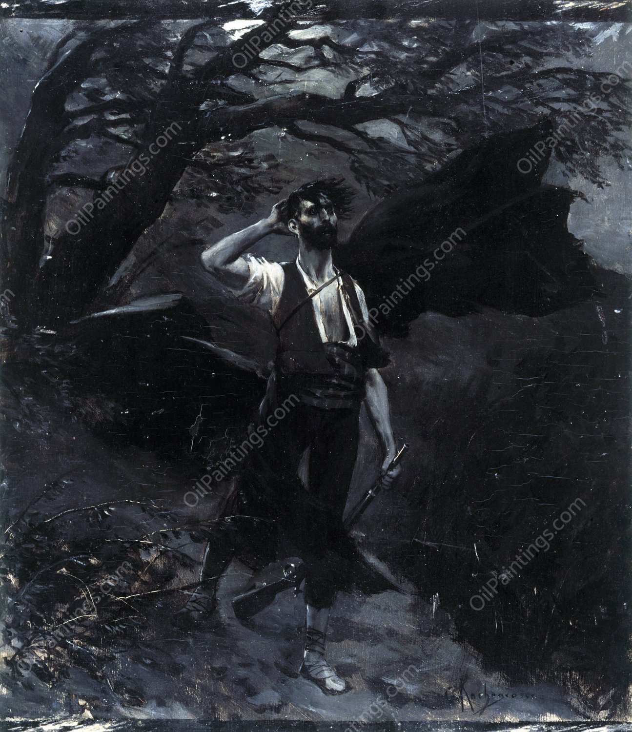 Gastibelza  by Georges Antoine Rochegrosse - Hand-Painted Oil Painting Reproduction