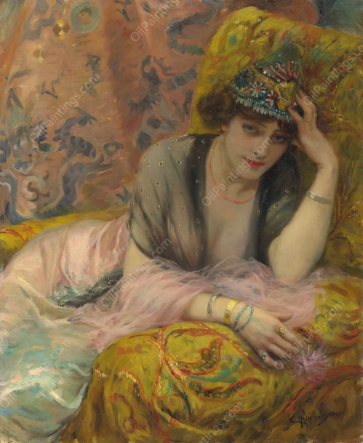 La danseuse by Georges Antoine Rochegrosse Oil Painting