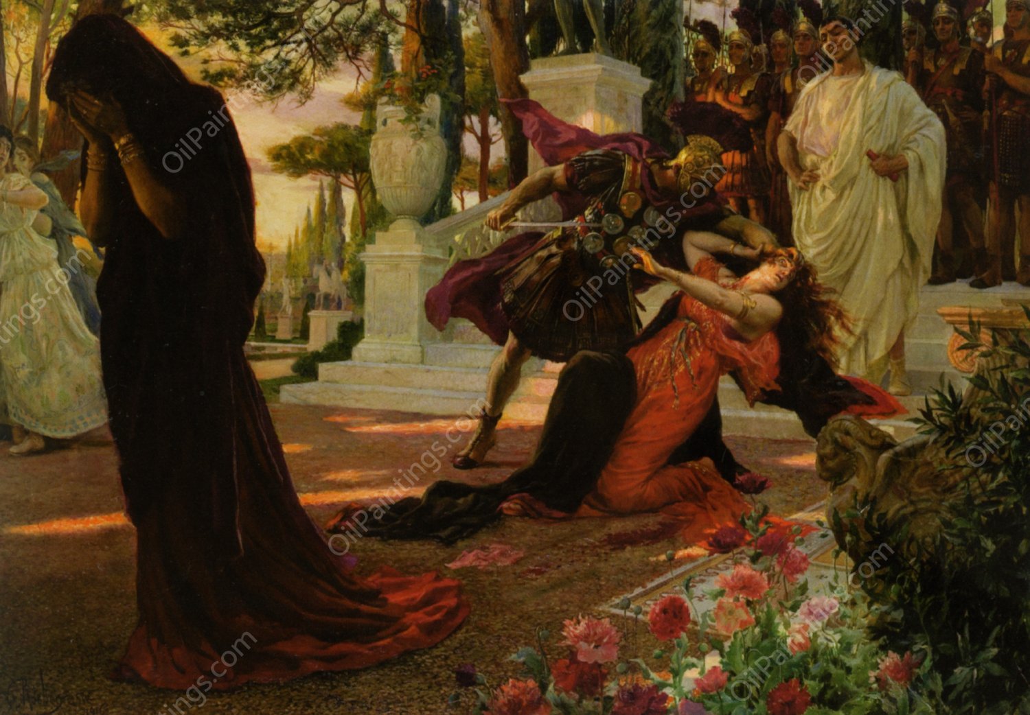 The Death of Messalina by Georges Antoine Rochegrosse - Hand-Painted Oil Painting Reproduction