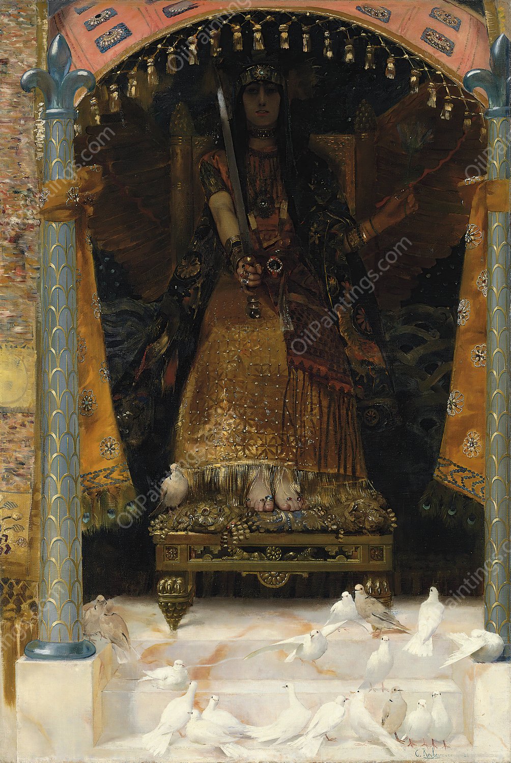 War And Peace  by Georges Antoine Rochegrosse - Hand-Painted Oil Painting Reproduction