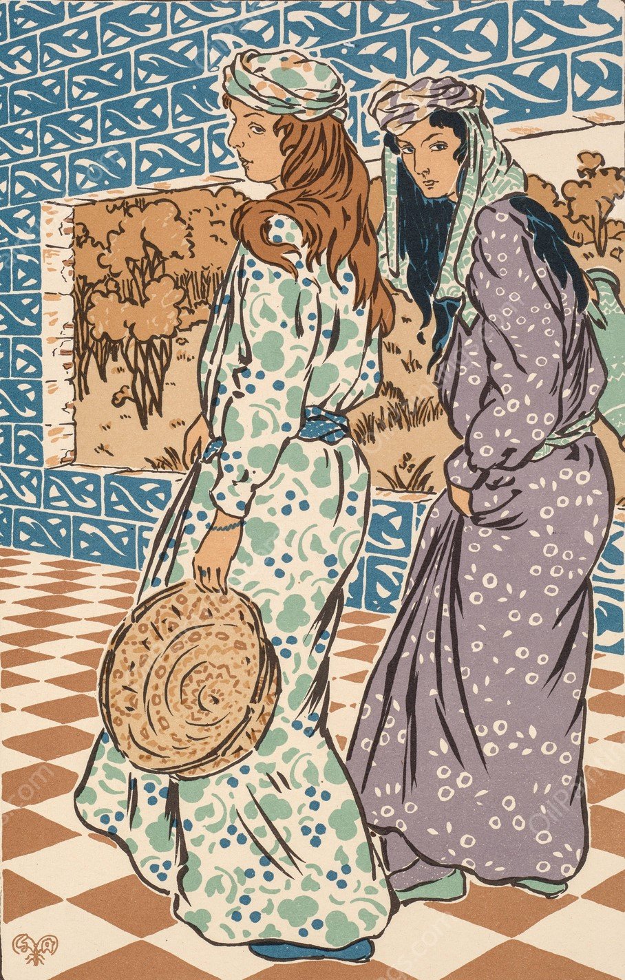 Scheherazade  by Georges Auriol - Hand-Painted Oil Painting Reproduction