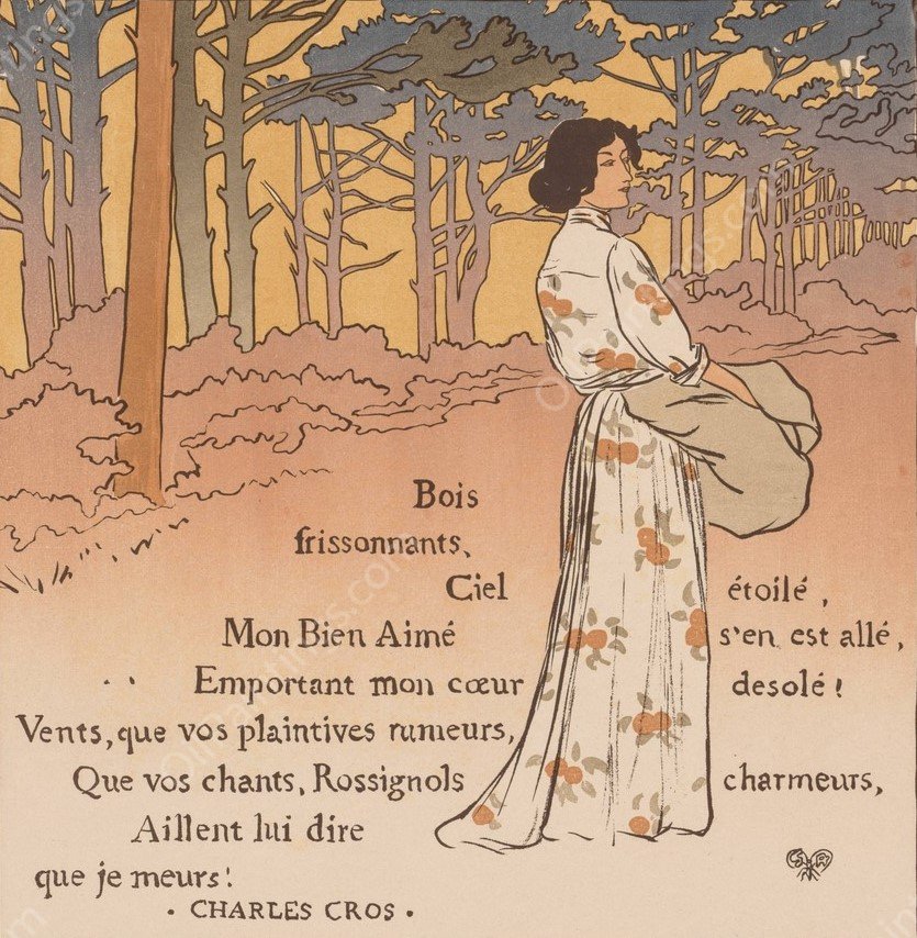 Trembling Woods  by Georges Auriol - Hand-Painted Oil Painting Reproduction