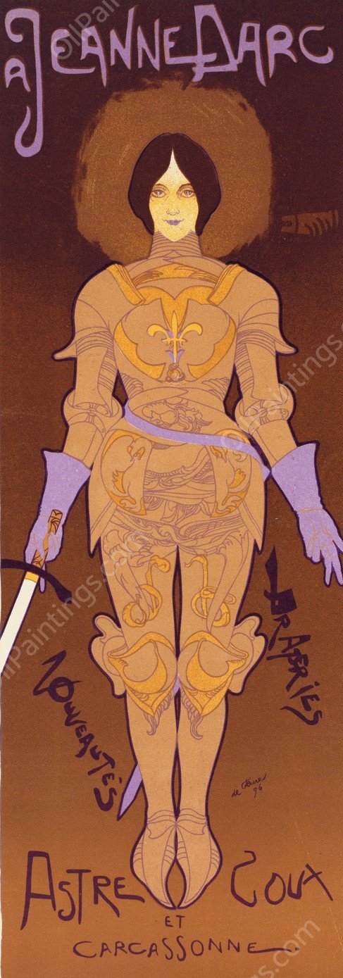 A Jeanne D'arc  by Georges De Feure - Hand-Painted Oil Painting Reproduction
