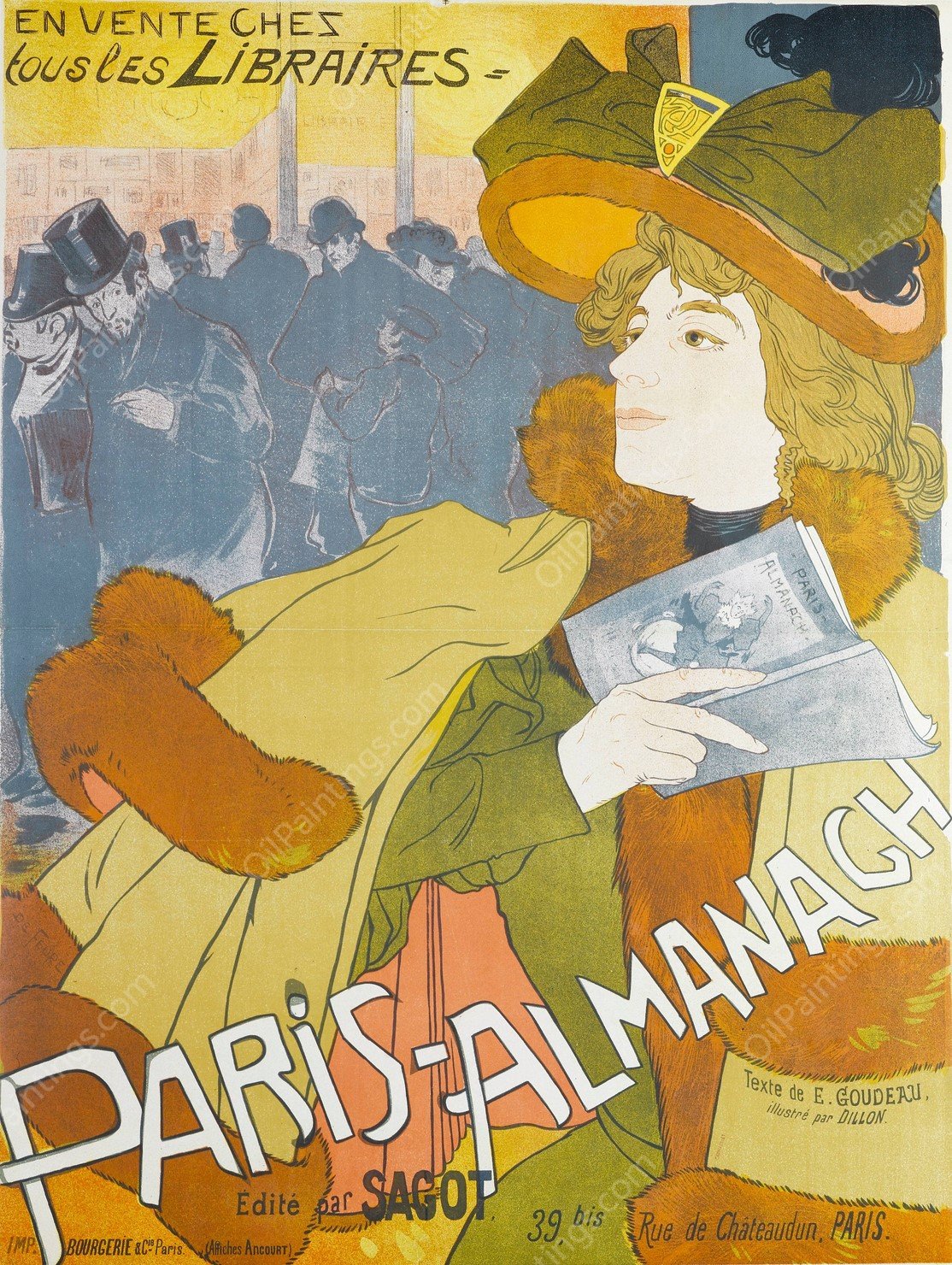 En Vente Chez Tous Les Libraires  by Georges De Feure - Hand-Painted Oil Painting Reproduction