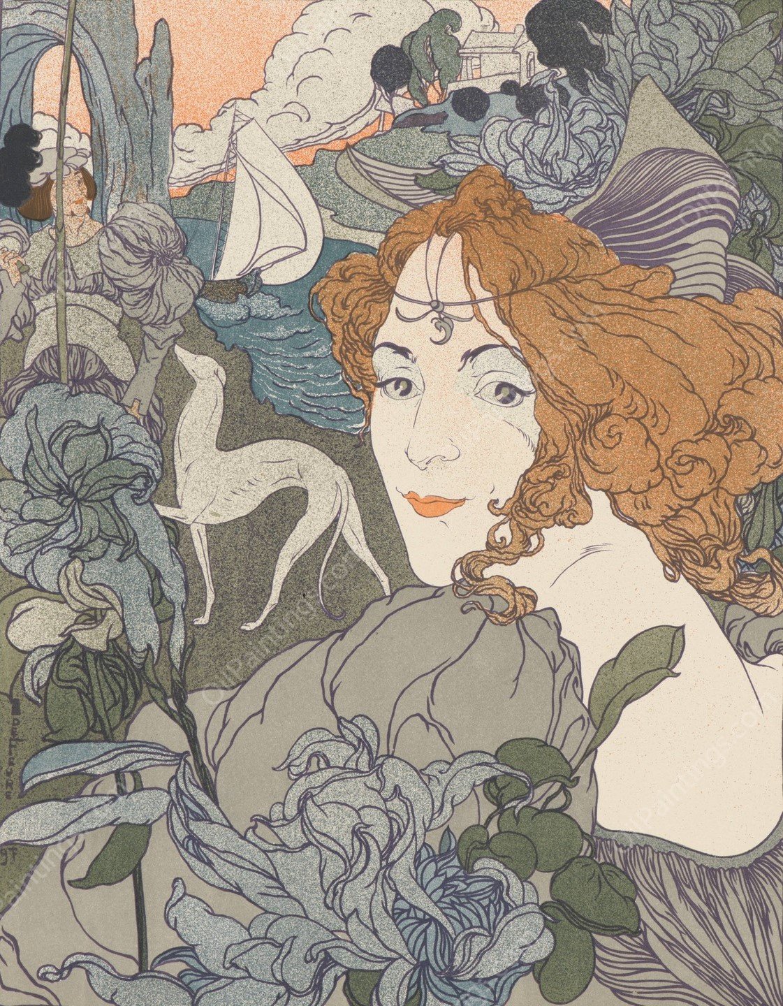 Homecoming  by Georges De Feure - Hand-Painted Oil Painting Reproduction