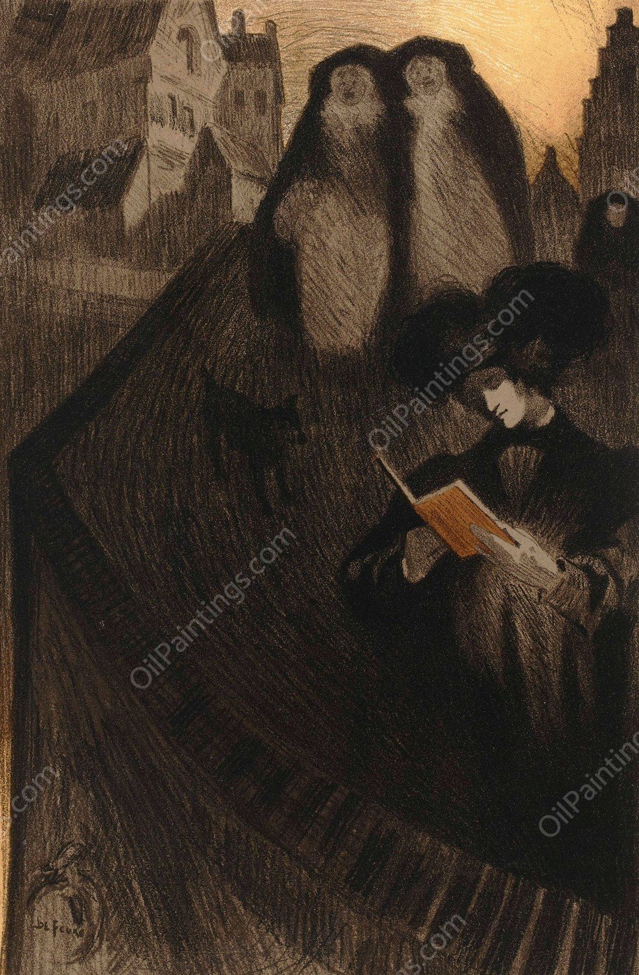 Maitres de l'affiche  by Georges De Feure - Hand-Painted Oil Painting Reproduction