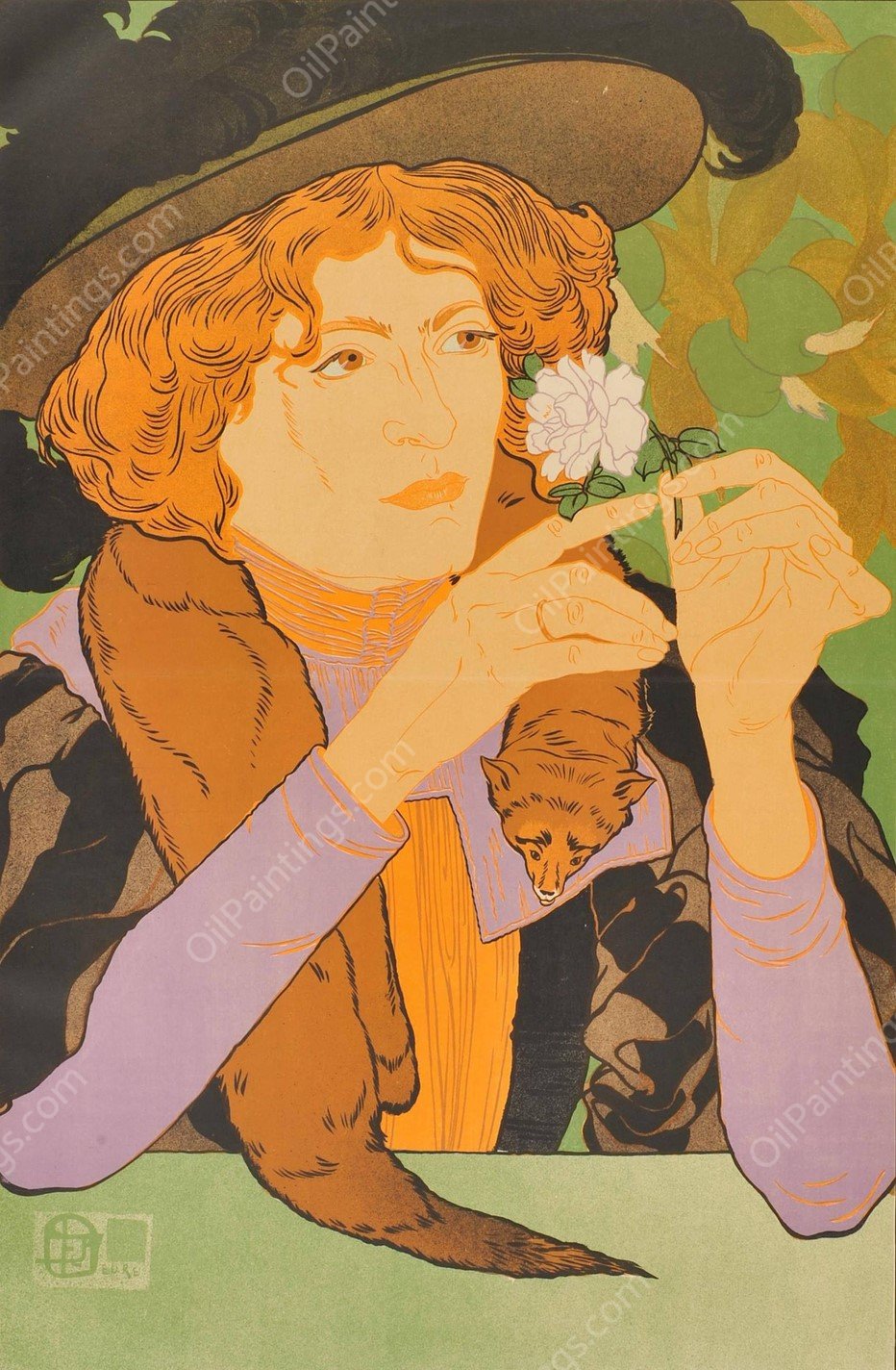 Salon des Cent  by Georges De Feure - Hand-Painted Oil Painting Reproduction