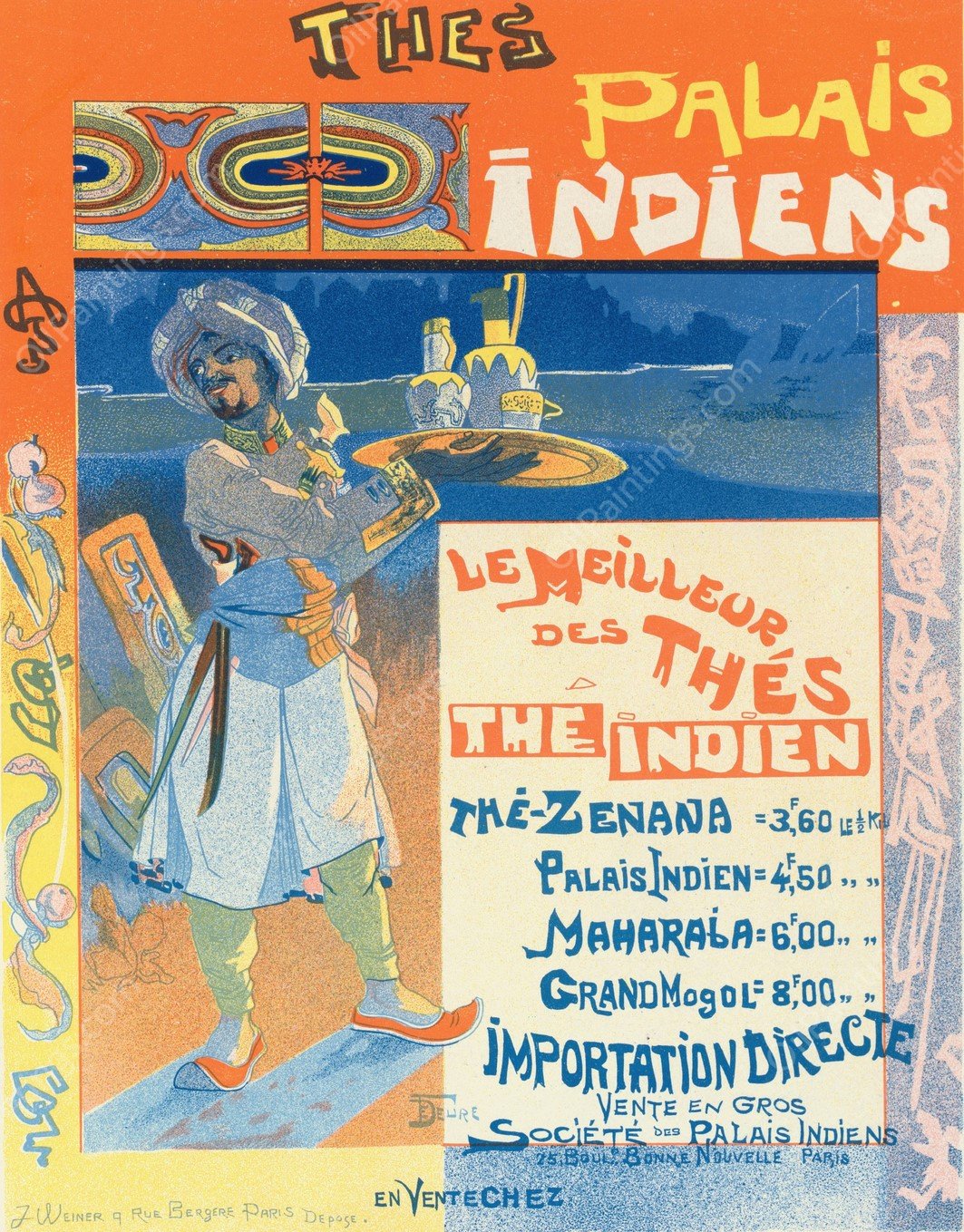 Thes Du Palais Indien  by Georges De Feure - Hand-Painted Oil Painting Reproduction