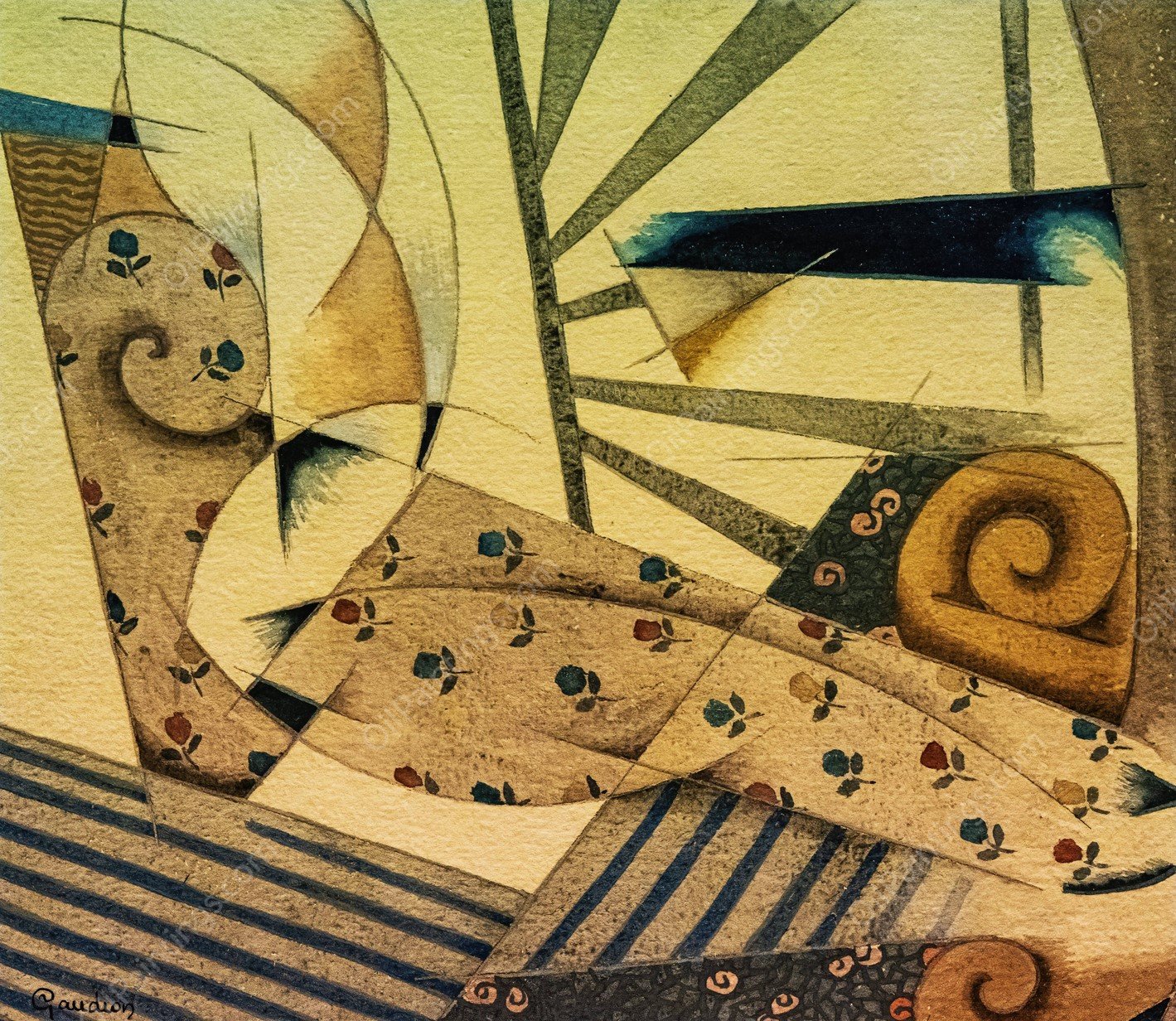 Cubic odalisque by Georges Gaudion - Hand-Painted Oil Painting Reproduction