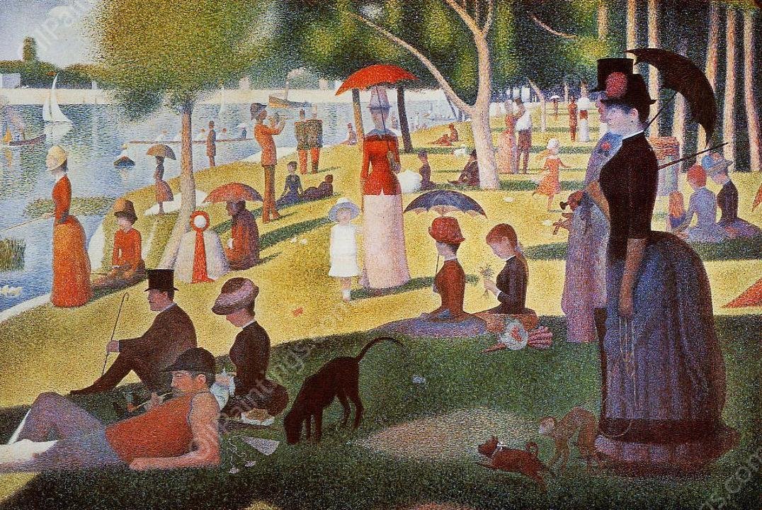 A Sunday Afternoon on the Island of La Grande Jatte by Georges Seurat - Hand-Painted Oil Painting Reproduction