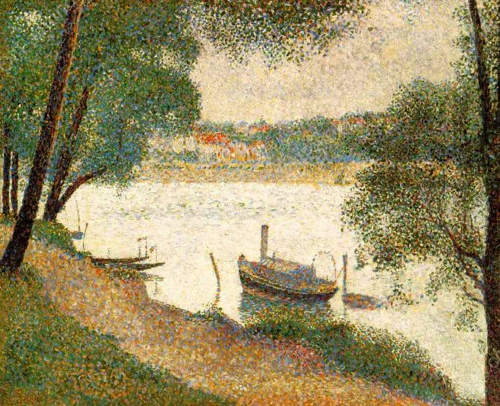 Gray Weather, Grande Jatte by Georges Seurat - Hand-Painted Oil Painting Reproduction