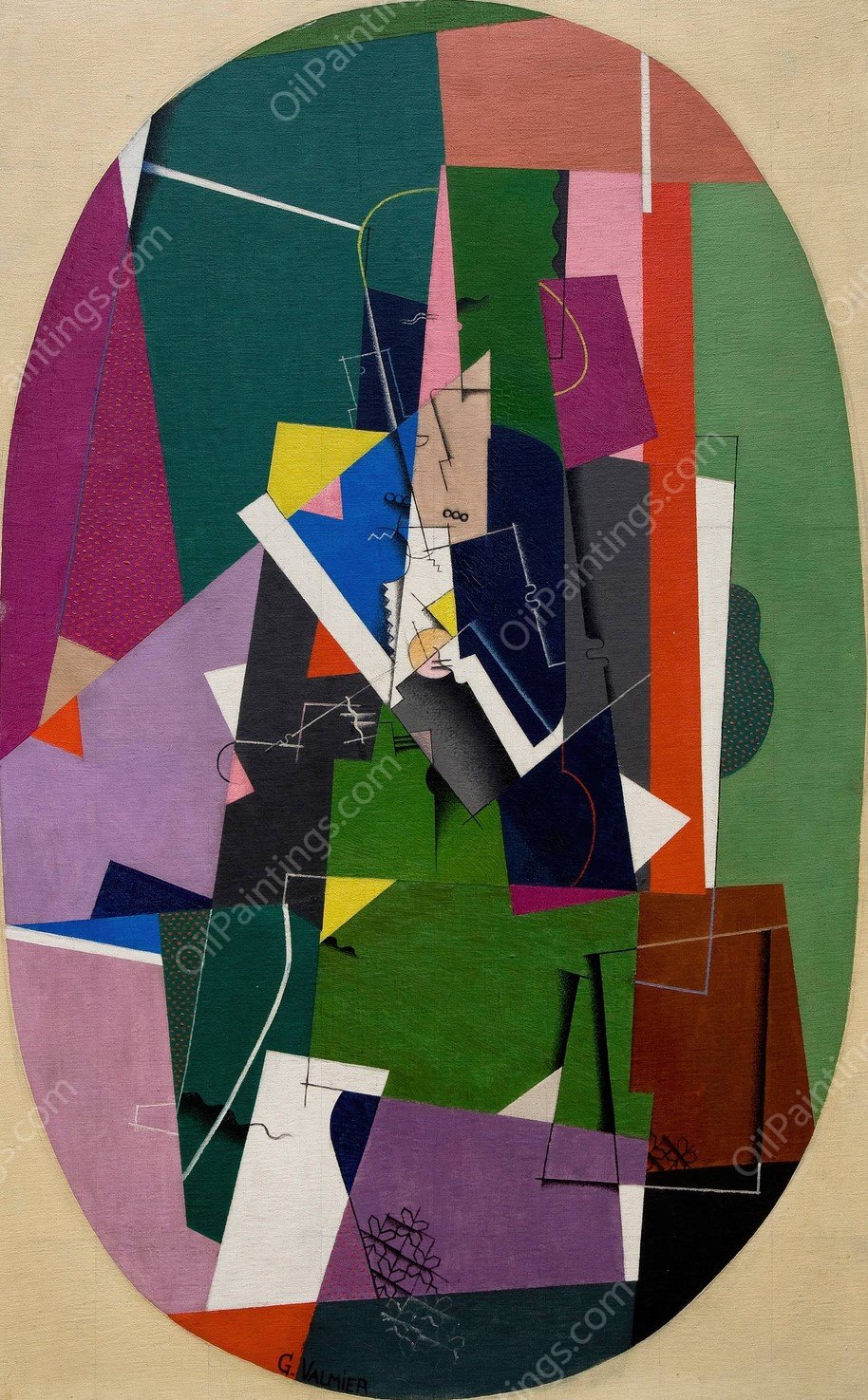 Fugue  by Georges Valmier - Hand-Painted Oil Painting Reproduction