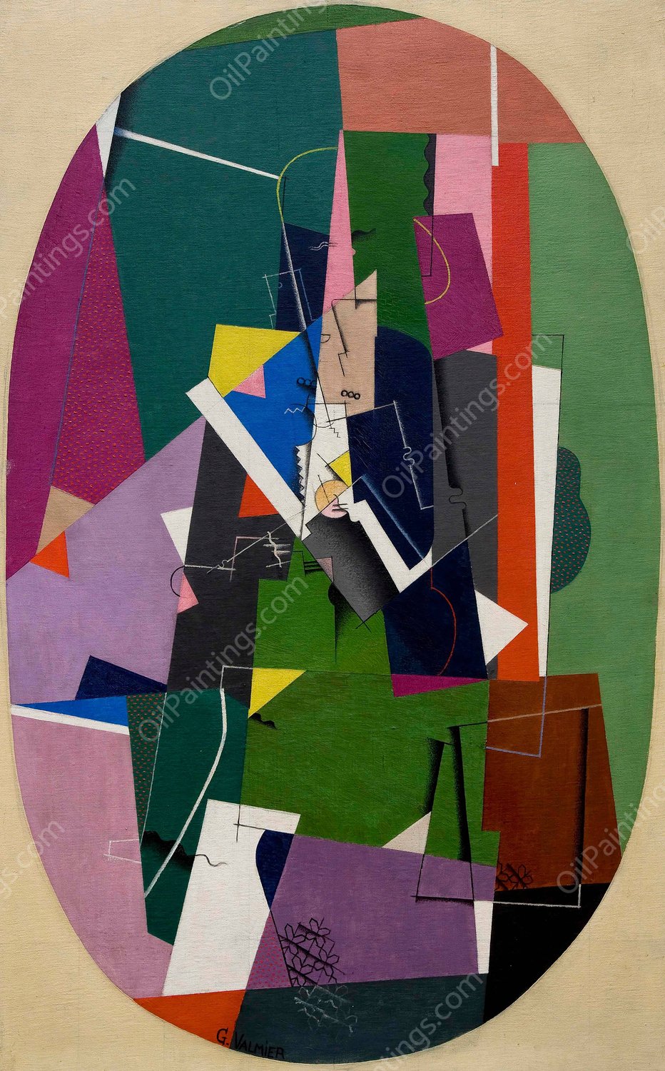 Fugue  by Georges Valmier - Hand-Painted Oil Painting Reproduction