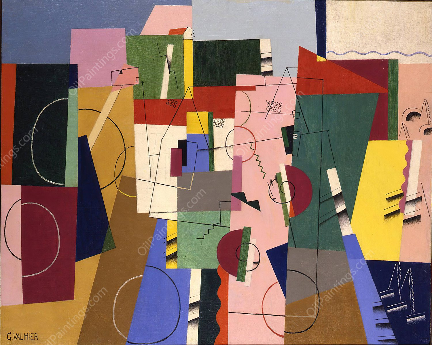 Landscape  by Georges Valmier - Hand-Painted Oil Painting Reproduction