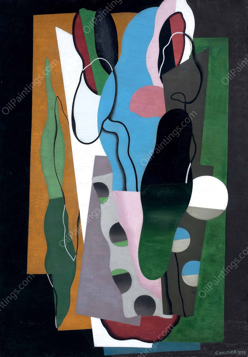 Les Tulipes  by Georges Valmier - Hand-Painted Oil Painting Reproduction