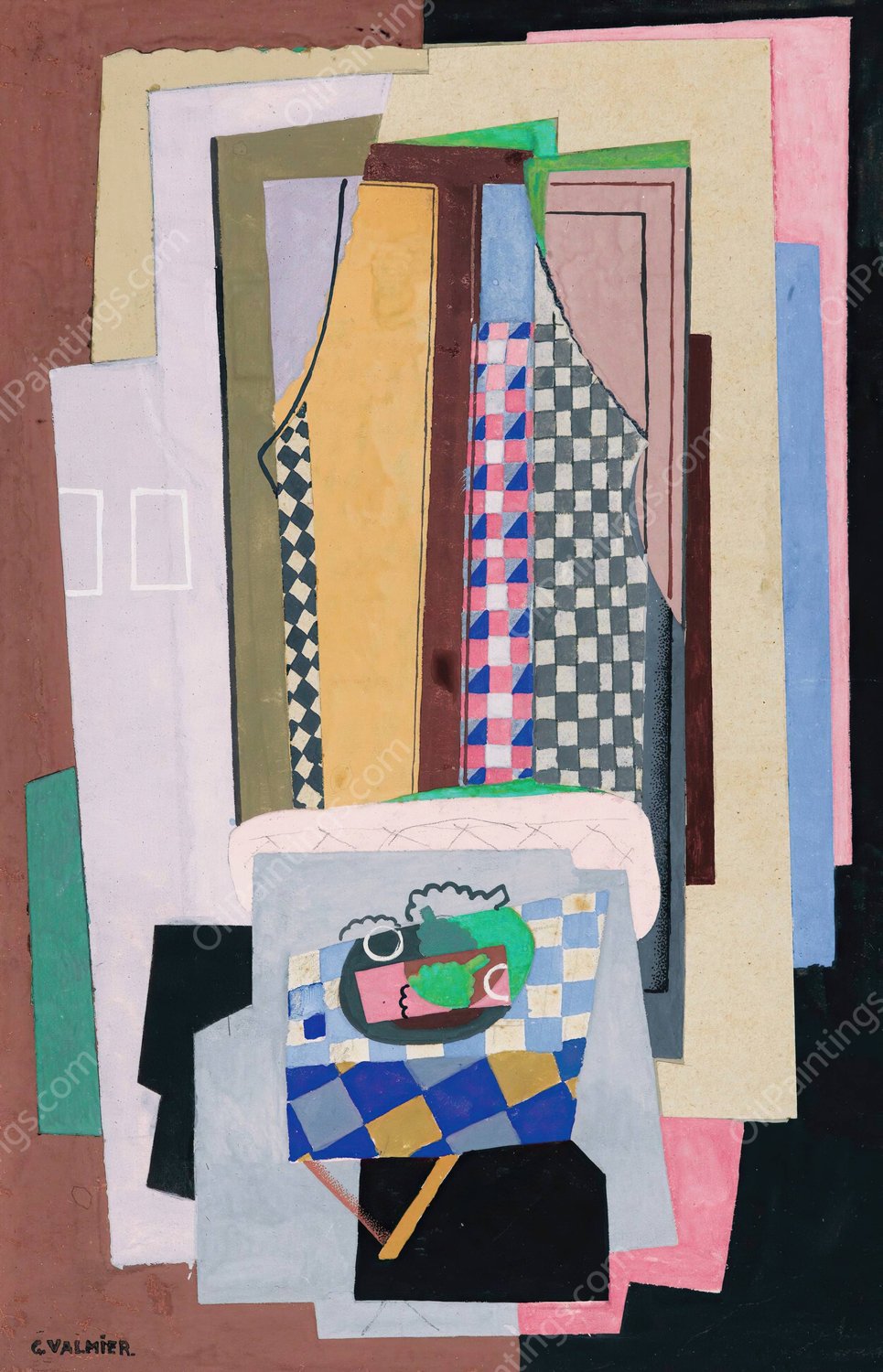 Nature Morte Devant La Fenetre  by Georges Valmier - Hand-Painted Oil Painting Reproduction