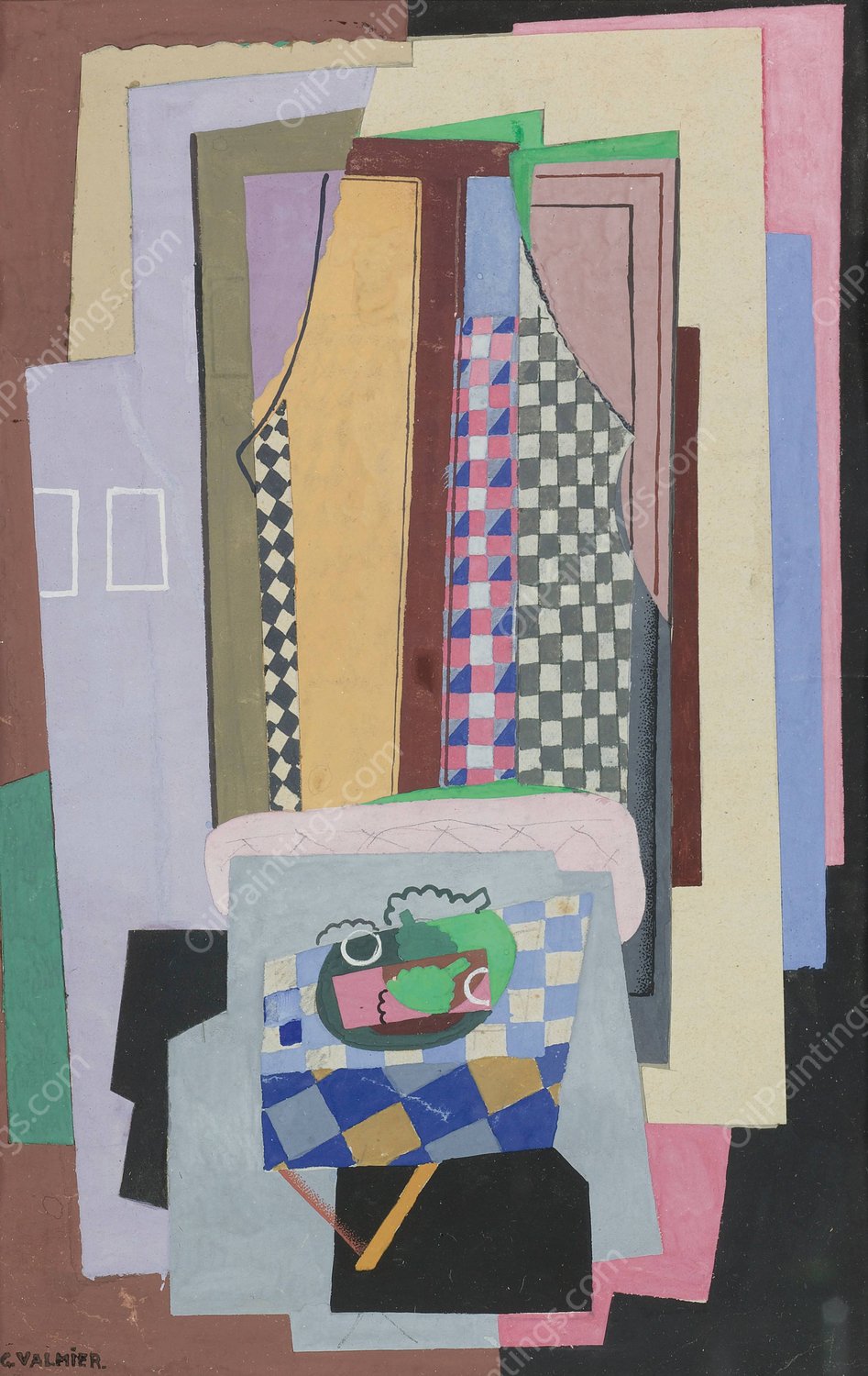 Nature Morte Devant La Fenetre  by Georges Valmier - Hand-Painted Oil Painting Reproduction