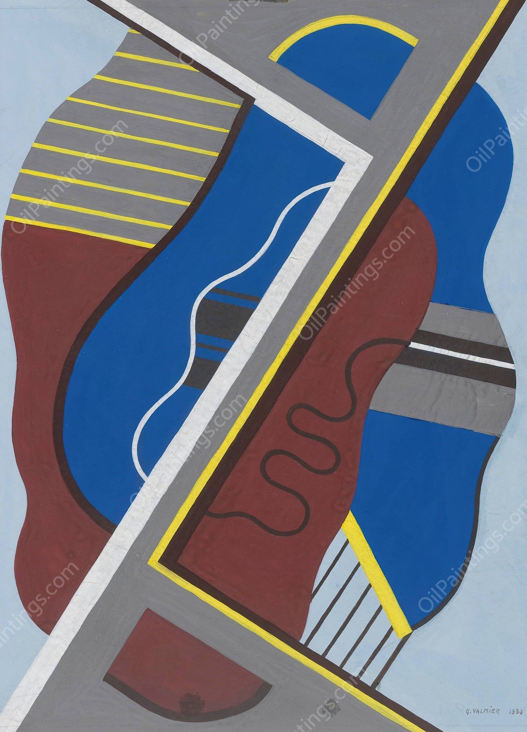 Sans Titre  by Georges Valmier - Hand-Painted Oil Painting Reproduction