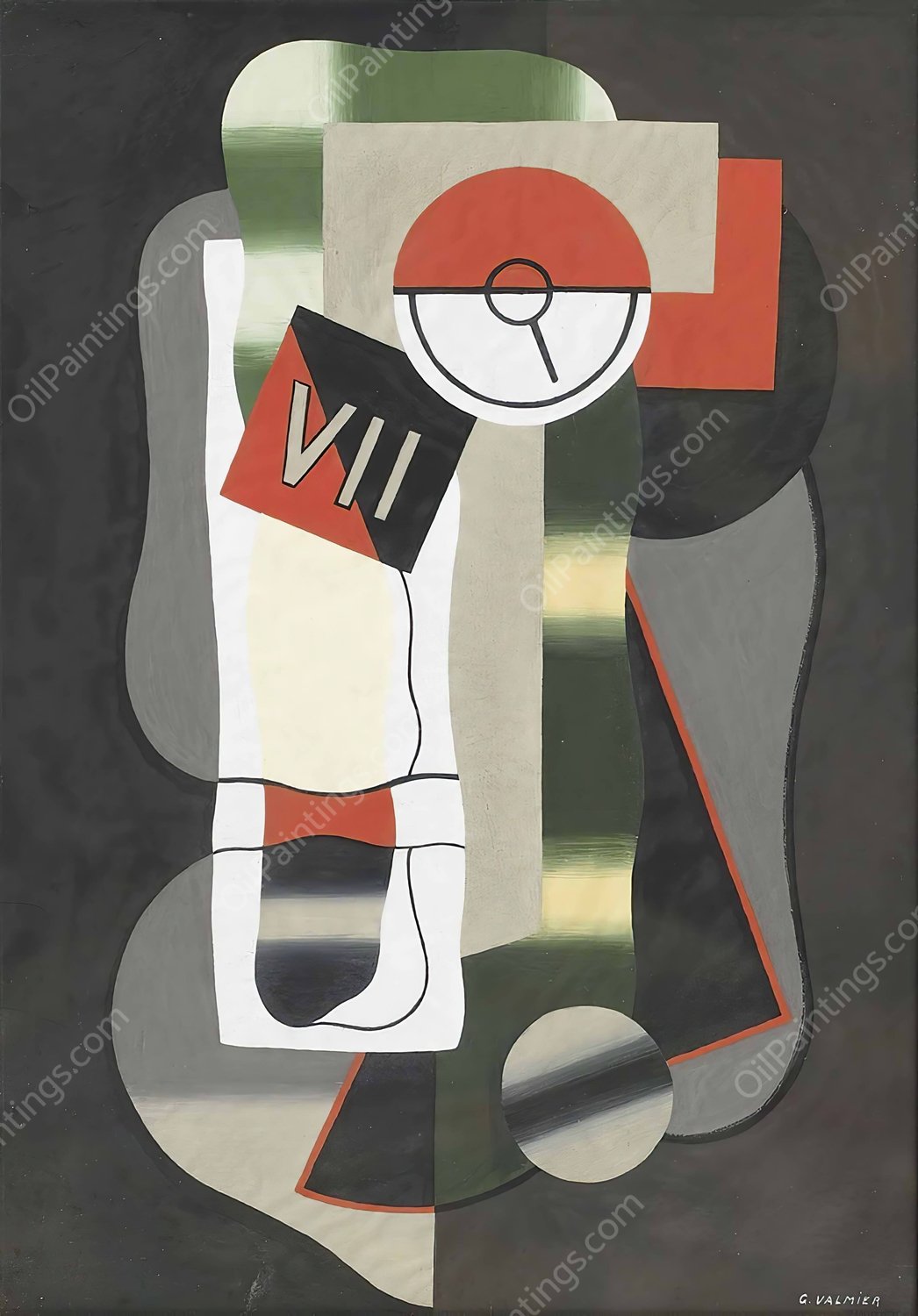 Time  by Georges Valmier - Hand-Painted Oil Painting Reproduction