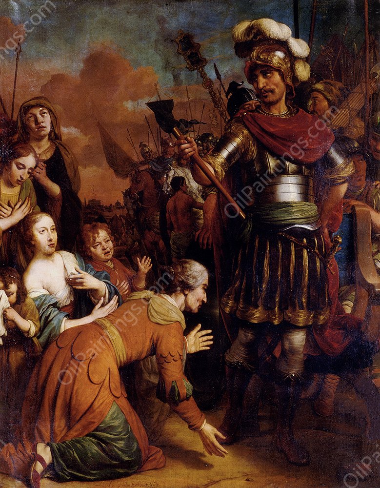 Volumnia Pleading with Her Son Coriolanus to Spare Rome by Gerbrand Van Den Eeckhout - Hand-Painted Oil Painting Reproduction