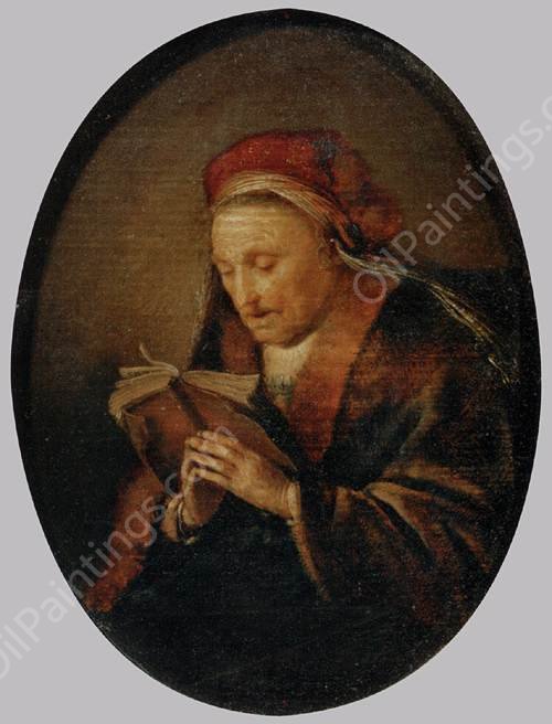 Old Woman Praying by Gerrit Dou - Hand-Painted Oil Painting Reproduction