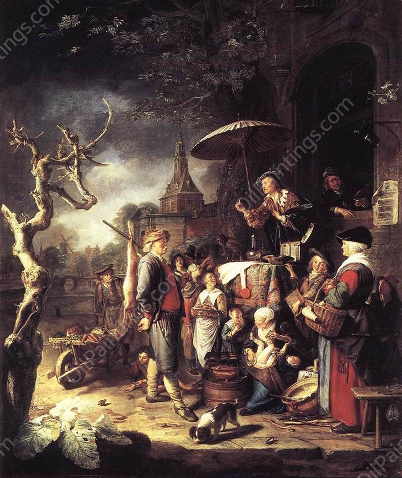 The Quack by Gerrit Dou - Hand-Painted Oil Painting Reproduction