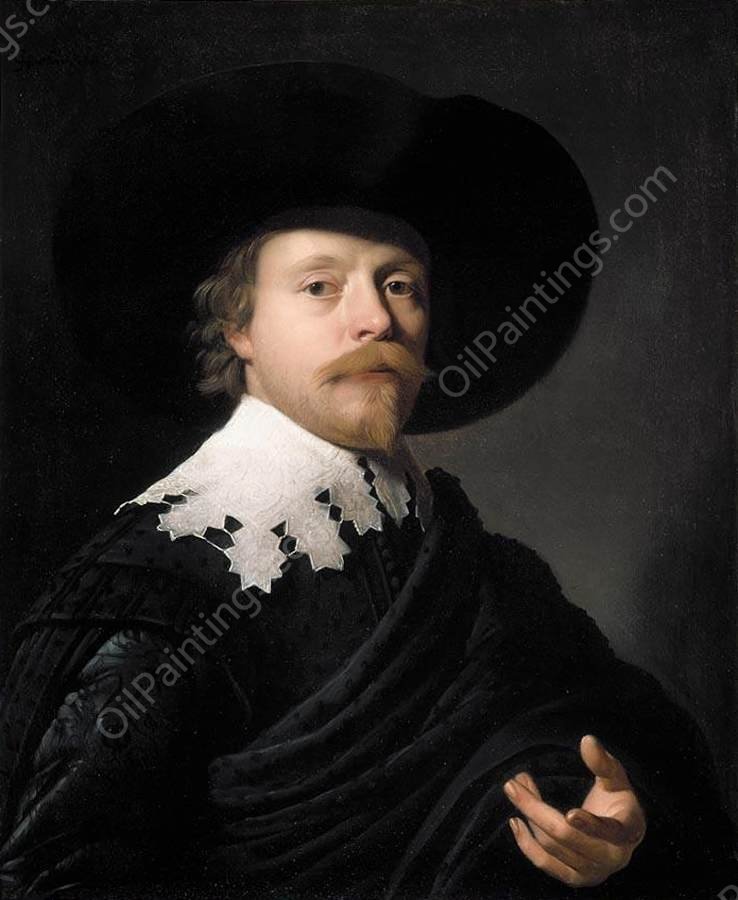 Portrait of a Gentleman by Gerrit Van Honthorst - Hand-Painted Oil Painting Reproduction