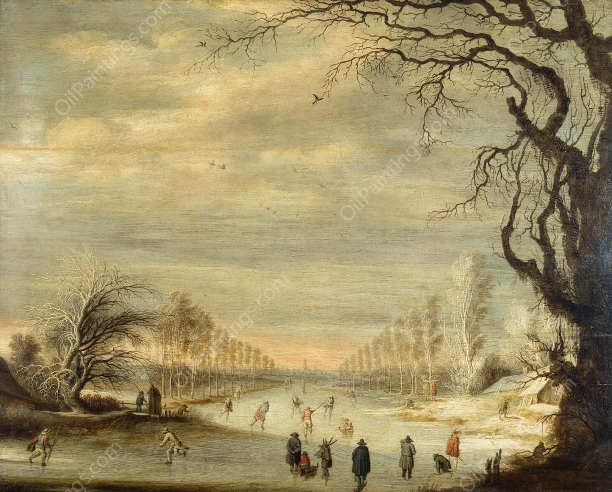 Winter Landscape by Gijsbrecht Leytens - Hand-Painted Oil Painting Reproduction
