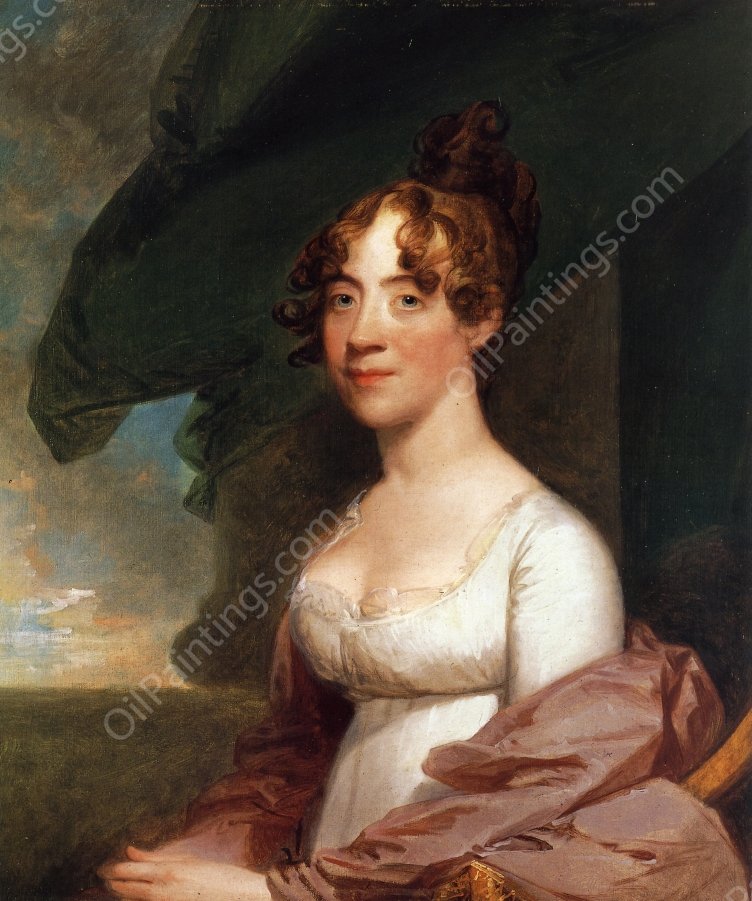 Anna Payne Cutts by Gilbert Stuart - Hand-Painted Oil Painting Reproduction