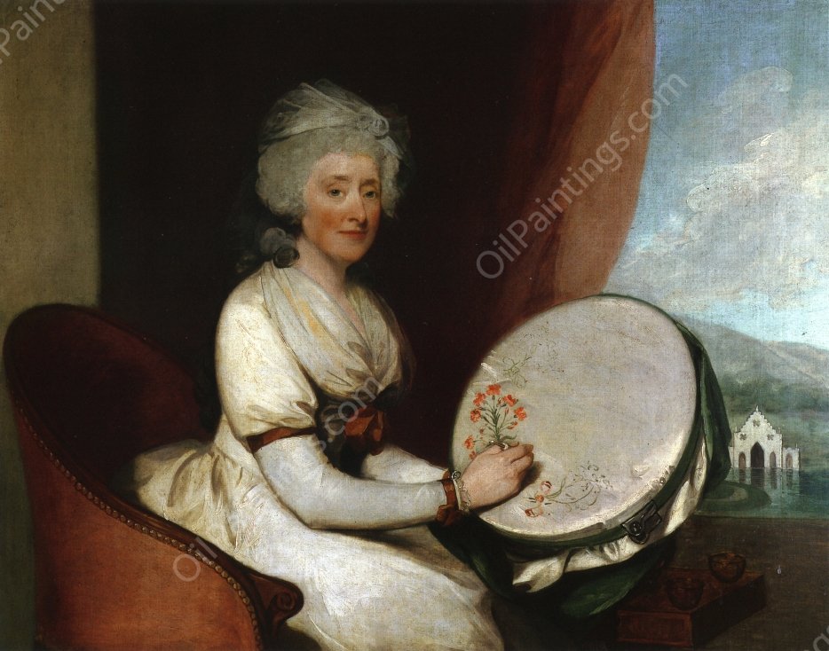 Catherine Lane Barker by Gilbert Stuart - Hand-Painted Oil Painting Reproduction