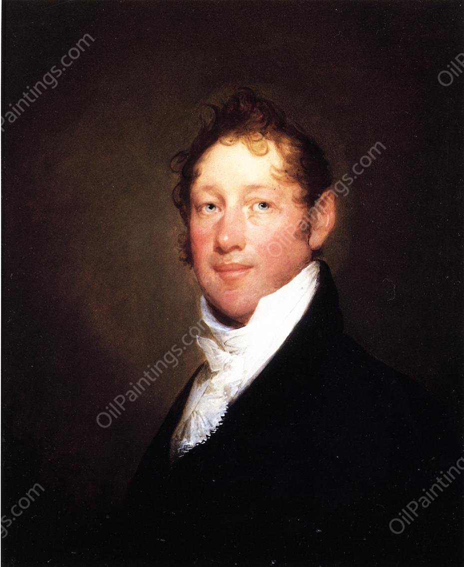 Colonel Israel Elliot Trask by Gilbert Stuart - Hand-Painted Oil Painting Reproduction