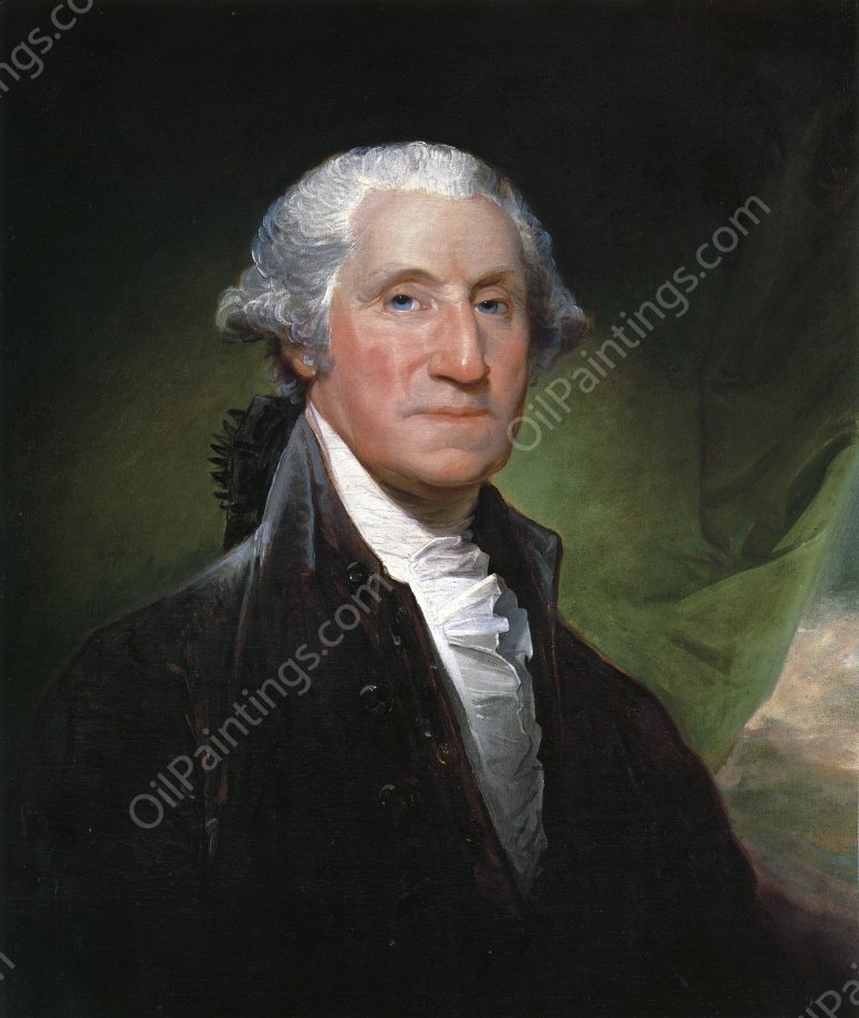 George Washington The Gibbs-Channing-Avery Portrait by Gilbert Stuart - Hand-Painted Oil Painting Reproduction