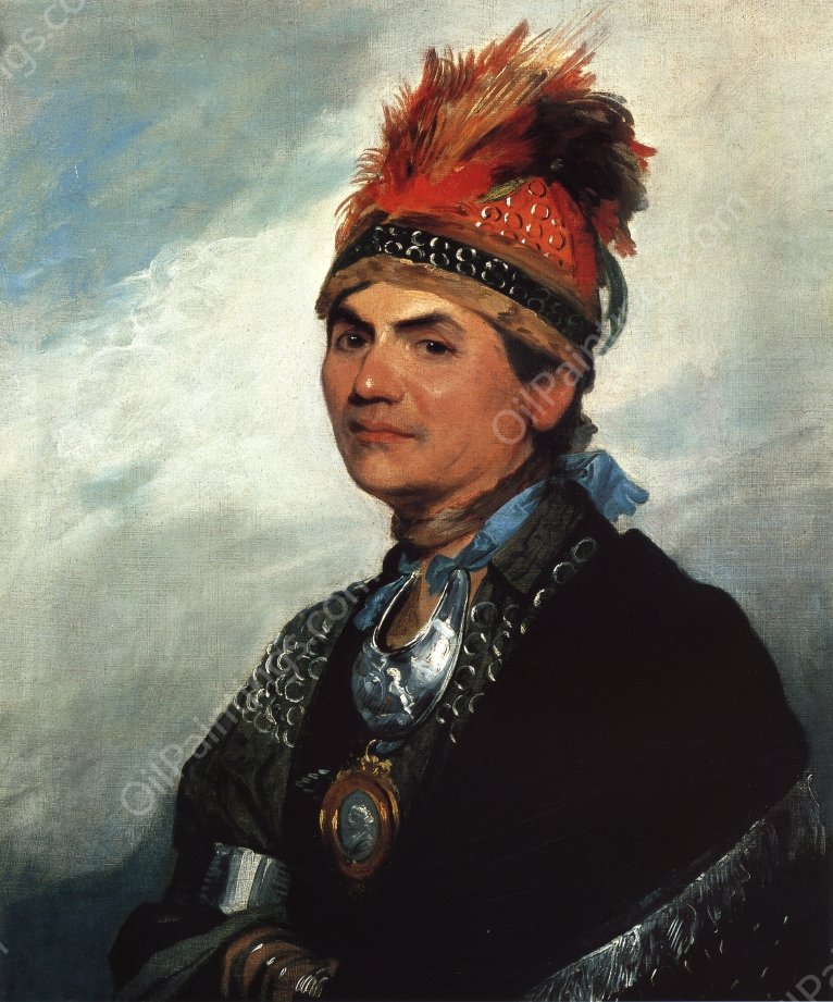 Joseph Brant by Gilbert Stuart - Hand-Painted Oil Painting Reproduction