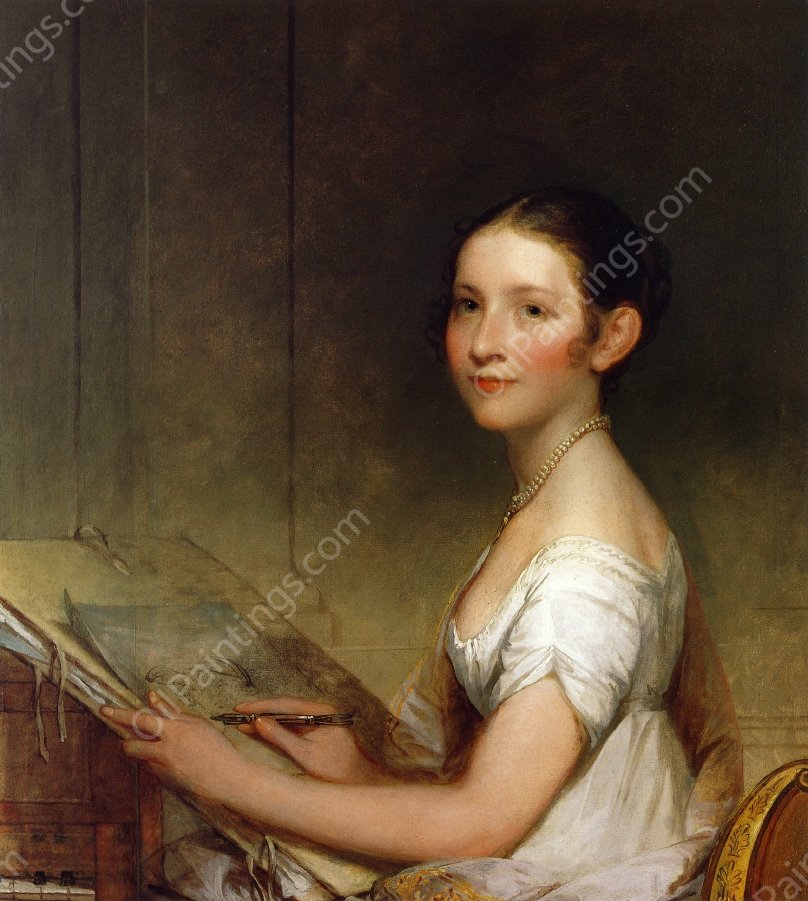 Lydia Smith by Gilbert Stuart - Hand-Painted Oil Painting Reproduction