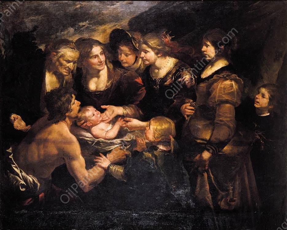 The Finding of Moses by Gioacchino Assereto - Hand-Painted Oil Painting Reproduction