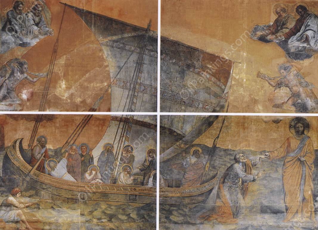 Navicella by Giotto Di Bondone - Hand-Painted Oil Painting Reproduction