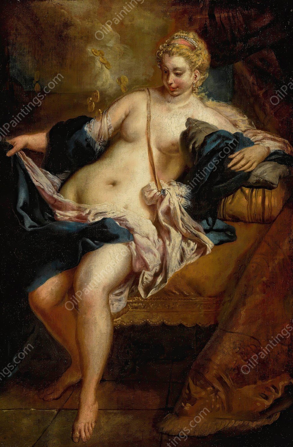 Danae by Giovanni Antonio Guardi - Hand-Painted Oil Painting Reproduction
