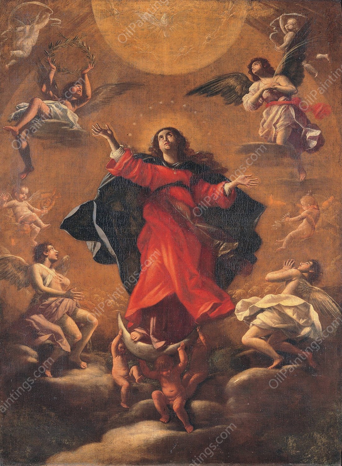 Madonna in Glory  by Giovanni Baglione - Hand-Painted Oil Painting Reproduction