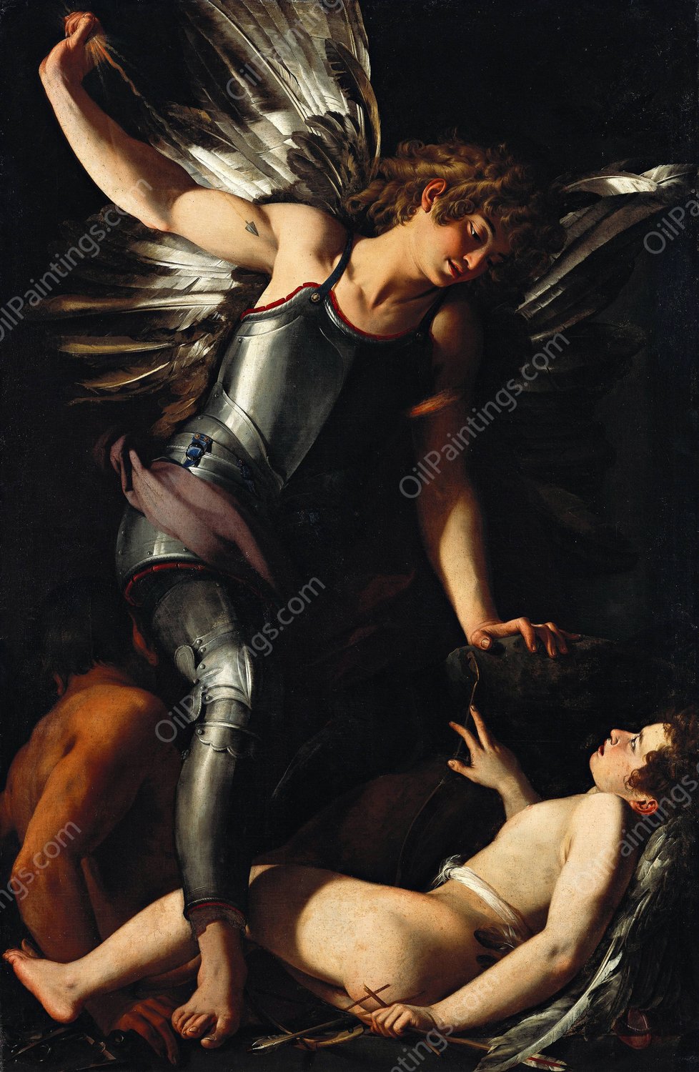 The Divine Eros Defeats The Earthly Eros  by Giovanni Baglione - Hand-Painted Oil Painting Reproduction