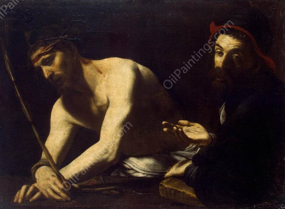 Christ and Caiaphas by Giovanni Battista Caracciolo - Hand-Painted Oil Painting Reproduction