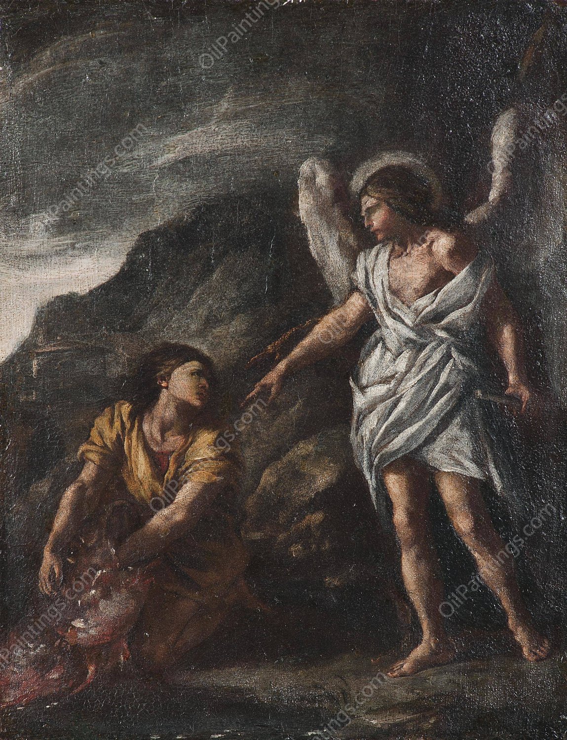 Tobias And The Angel by Giovanni Battista Caracciolo - Hand-Painted Oil Painting Reproduction