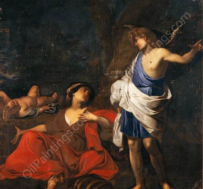 Hagar and the Angel by Giovanni Battista Spinelli - Hand-Painted Oil Painting Reproduction