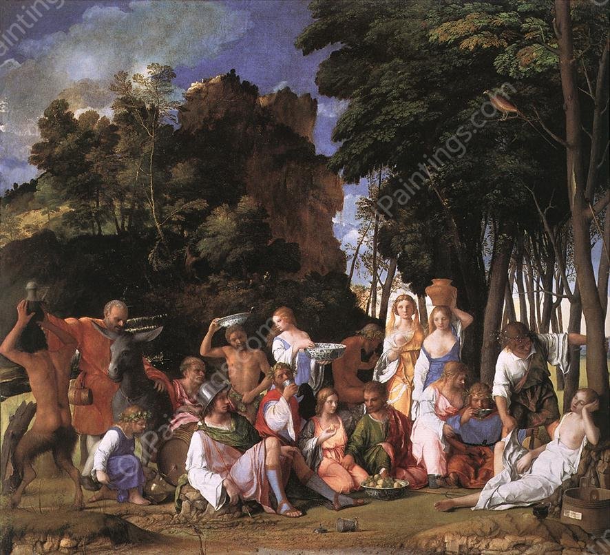 The Feast of the Gods by Giovanni Bellini - Hand-Painted Oil Painting Reproduction